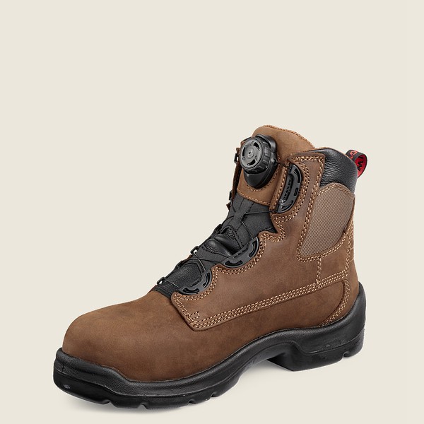 Red Wing Mens Flexbond - 6-inch Boa® Waterproof Toe - Safety Boots Brown - 9153OQXVC